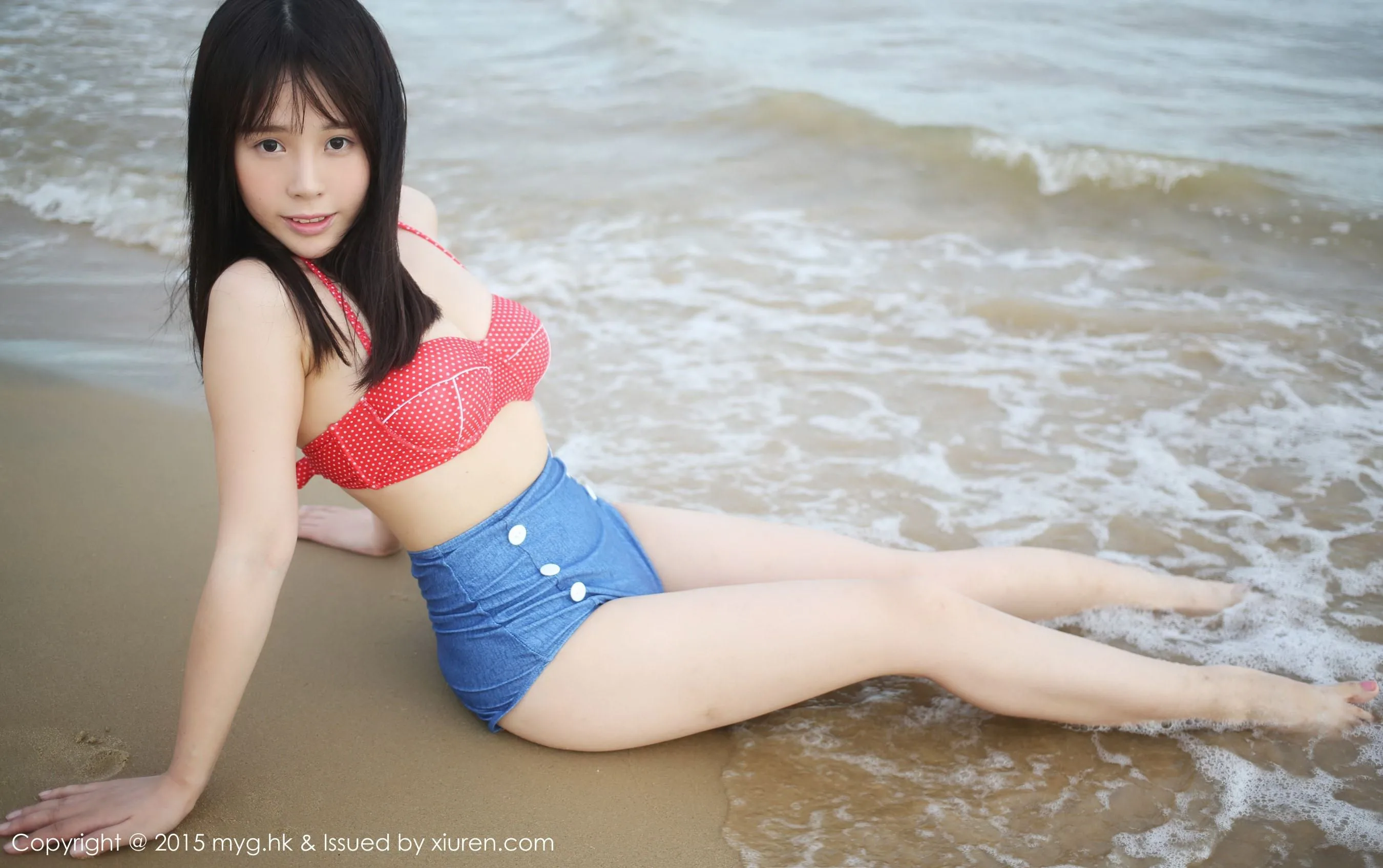 [Bộ sưu tập ảnh MyGirl Beauty] Tập 175 Evelyn - Bộ ảnh áo tắm học sinh. - 48