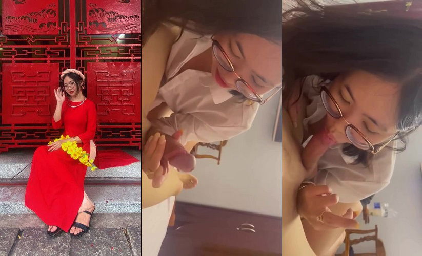 Clip: Em teen kính cận trong bộ đồ công sở lần nào anh cũng quay mặt em – Phần 2 - Clip Hot Việt