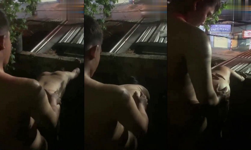 Clip: Đứng quay phim cho bạn và người yêu đụ nhau trên ban công giữa phố - Clip Hot Việt