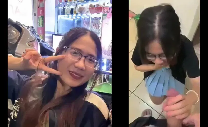 Clip: Khánh Linh bé kính cận tranh thủ bú cu trước khi đi làm - Clip Hot Việt